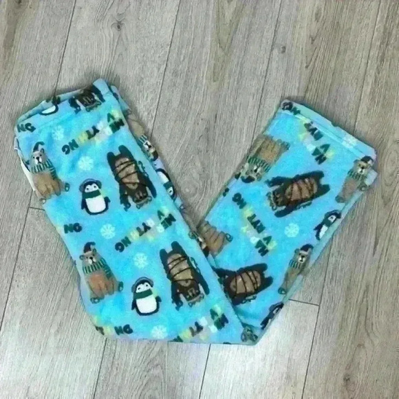 Winter Christmas Print Pajama Pants Size Large (Juniors) - Picture 1 of 6